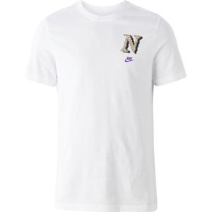 Nike Sportswear Shirt 'CLUB'  bruin / donkerlila / zwart / wit