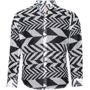 Campus Sutra Overhemd ' Xylia '  zwart / wit