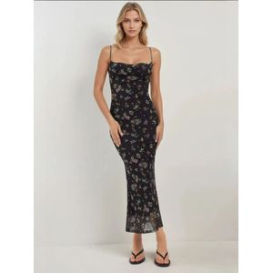 Hiccup Jurk  lichtblauw / donkergroen / oudroze / zwart