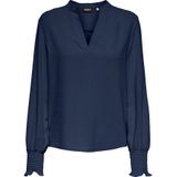 Only - Mette - Blouse - Lange Mouwen - Ronde Kraag - Regular Fit
