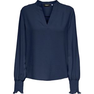 Only - Mette - Blouse - Lange Mouwen - Ronde Kraag - Regular Fit