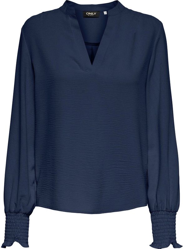 Only - Mette - Blouse - Lange Mouwen - Ronde Kraag - Regular Fit