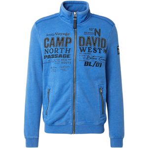 CAMP DAVID Sweatvest  hemelsblauw / zwart