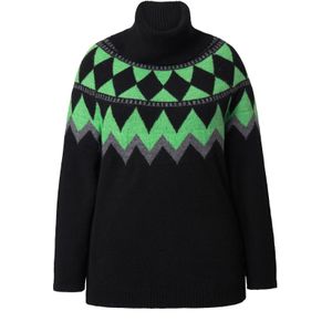 Ulla Popken Trui  lichtgroen / zwart