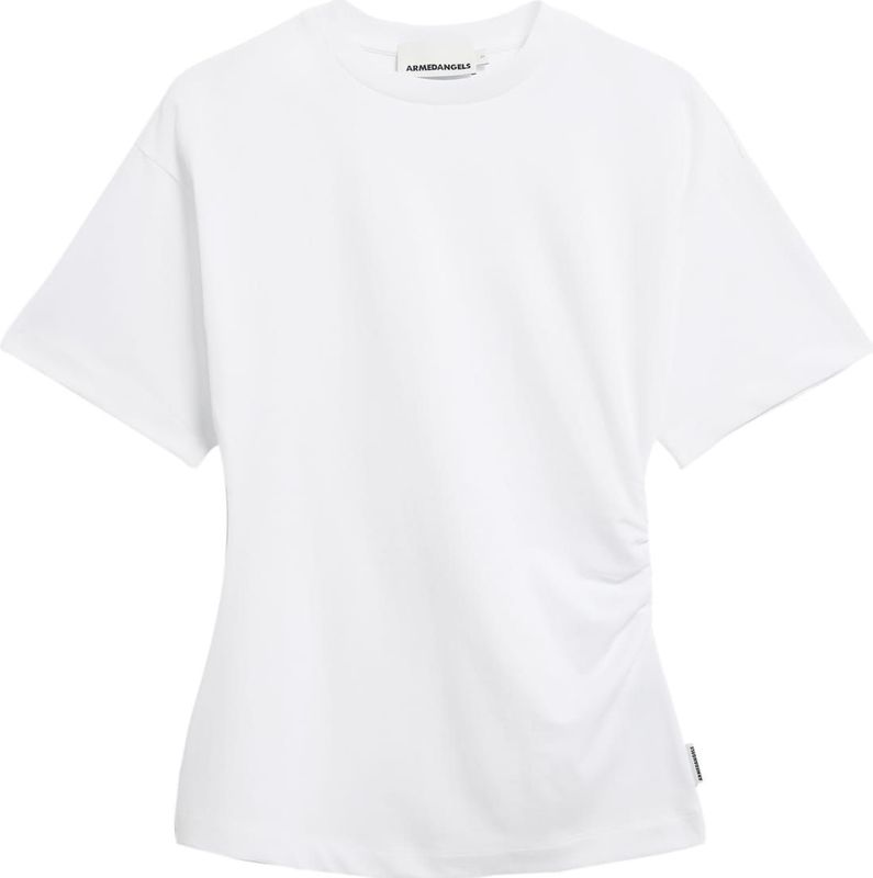 ARMEDANGELS - Shirt - Wit - Jersey - Halve Mouw - Ronde Hals