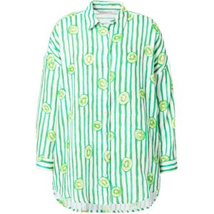 Studio Untold Blouse  lichtgeel / groen / lichtgroen / wit