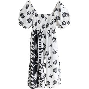 Next Jurk  zwart / offwhite