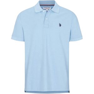 U.S. POLO ASSN. Overhemd 'Alfred'  lichtblauw / zwart
