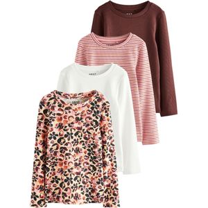 Next Shirt  beige / roestbruin / rosa / zwart / wit