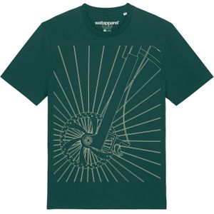 Watapparel Shirt ' Fahrradspeichen '  beige / donkergroen