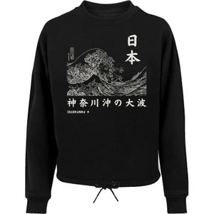 F4NT4STIC Sweatshirt 'Kanagawa'  grijs / zwart / wit