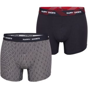 Happy Shorts Boxershorts ' Trunks '  donkerblauw / grijs / gemengde kleuren
