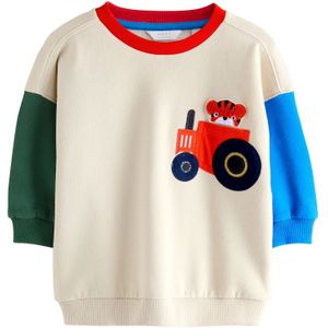 Next Sweatshirt  ecru / hemelsblauw / groen / oranjerood