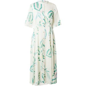 NÜMPH Blousejurk 'Kyndall'  geel / smaragd / wit