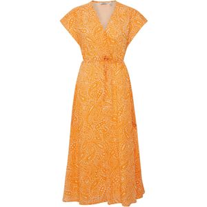 b.young - Imilla - Zomerjurk - Crème / Mandarijn - 7/8 Lengte