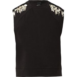PINKO Top 'TARTARE'  zwart / parelwit