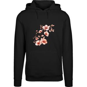 F4NT4STIC Sweatshirt 'Rosa Blumenzweig 3D'  oudroze / kersrood / zwart