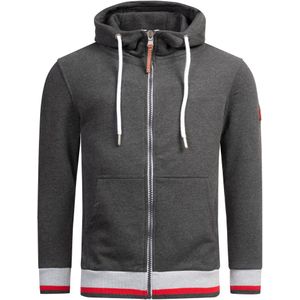 Alessandro Salvarini Sweatvest  grijs / donkergrijs / rood