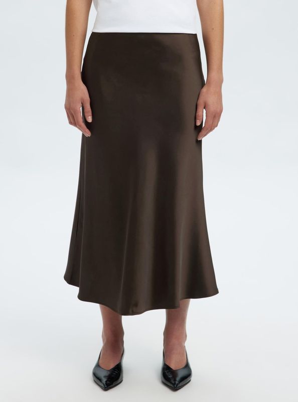Satijn - Middellange Rok - Zacht - Hoge Taille - Regular Fit