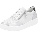 Merk - Sneakers Laag - Kleur - Glad Leer - Color-Blocking - Ritssluiting