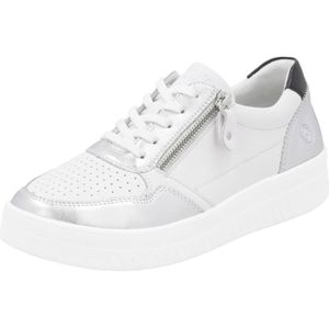 Merk - Sneakers Laag - Kleur - Glad Leer - Color-Blocking - Ritssluiting