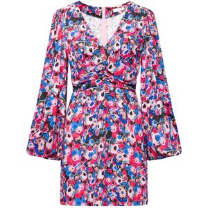 Laurella Jurk  blauw / rood / zwart / wit