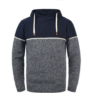 INDICODE JEANS Trui 'Lynde'  marine / blauw gemêleerd / wit