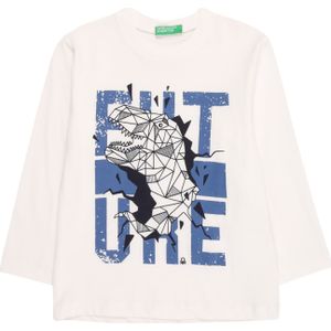 UNITED COLORS OF BENETTON Shirt  blauw denim / zwart / offwhite