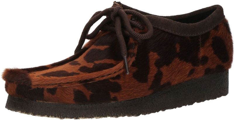 Clarks - Wallabee - Leren Schoenen - Bruin - Dierenprint