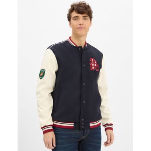 Finshley & Harding London Tussenjas 'Rugby'  marine / rood / wit