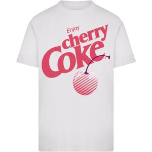 F4NT4STIC Shirt 'Coca Cola Enjoy Cherry Coke'  rood / wit