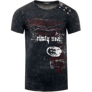 Rusty Neal - T-Shirt - Heren - Katoen - Normale Pasvorm - Rondhals