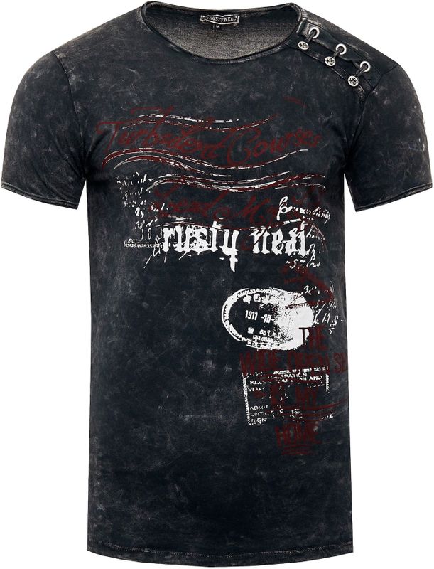 Rusty Neal - T-Shirt - Heren - Katoen - Normale Pasvorm - Rondhals