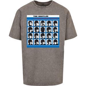 F4NT4STIC Shirt 'The Beatles Retro'  blauw / hemelsblauw / grijs / zwart