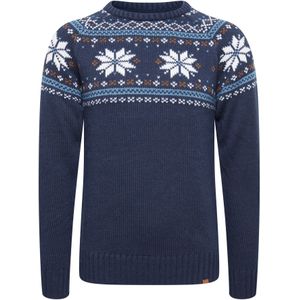 11 Project Trui 'Timbro'  blauw / cyaan blauw / oker / wit