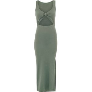 LSCN by LASCANA - Jurk - Kaki - Jersey - 3/4 Lengte - Mouwloos