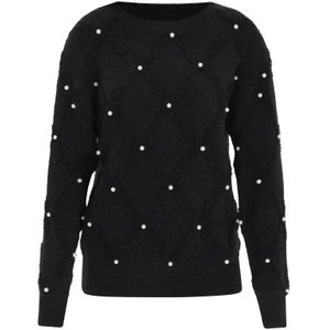 faina Trui  zwart / parelwit