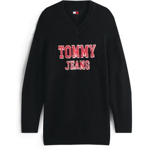 Tommy Jeans Jurk  rood / zwart / wit