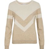 VILA Trui 'VIRil'  lichtbeige / donkerbeige