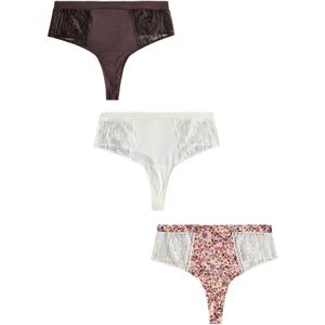 Next String  nude / chocoladebruin / wit