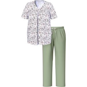 Ulla Popken Pyjama  kaki / lila / wit