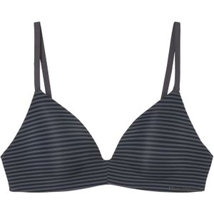 Marc O'Polo - SECOND SKIN - Beugelloze BH - Anthracite stripe - Gewatteerde Cups