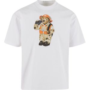 MARKET Shirt 'Hunter Bear'  lichtbruin / oranje / wit