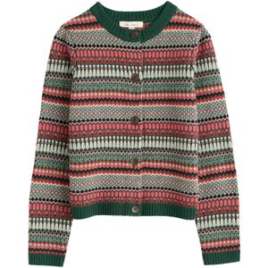 Seasalt Cornwall Gebreid vest 'Percella Cove'  groen / jade groen / donkergroen / koraal