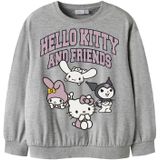 NAME IT Sweatshirt  grijs gemêleerd / mauve / zwart / wit