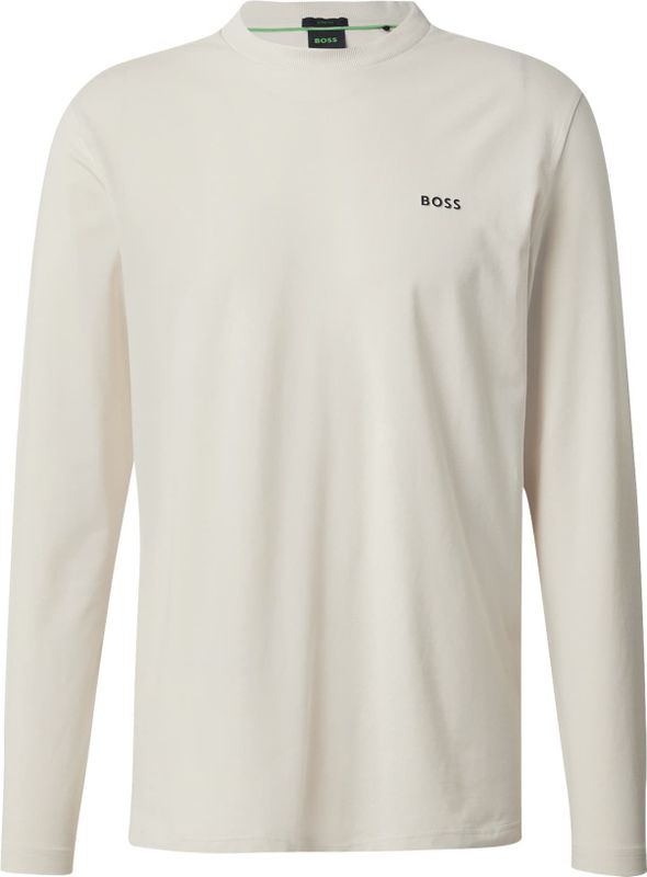 BOSS GREEN - Tee Long - Shirt met Lange Mouwen - Open White - Ronde Hals
