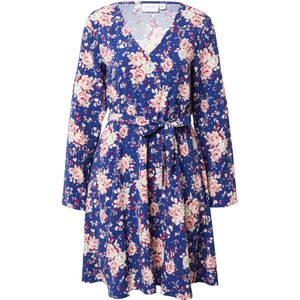 VILA Jurk 'KRISTINA'  navy / lichtroze / rood / wit