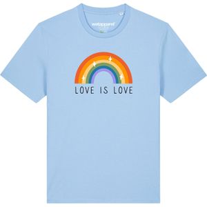 Watapparel Shirt 'Love is Love'  lichtblauw / gemengde kleuren