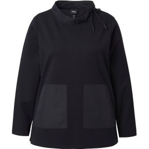 Ulla Popken Sweatshirt  zwart
