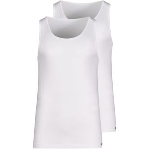 Skiny - Onderhemd - Wit - 2 Pack - Mouwloos - Ronde Hals